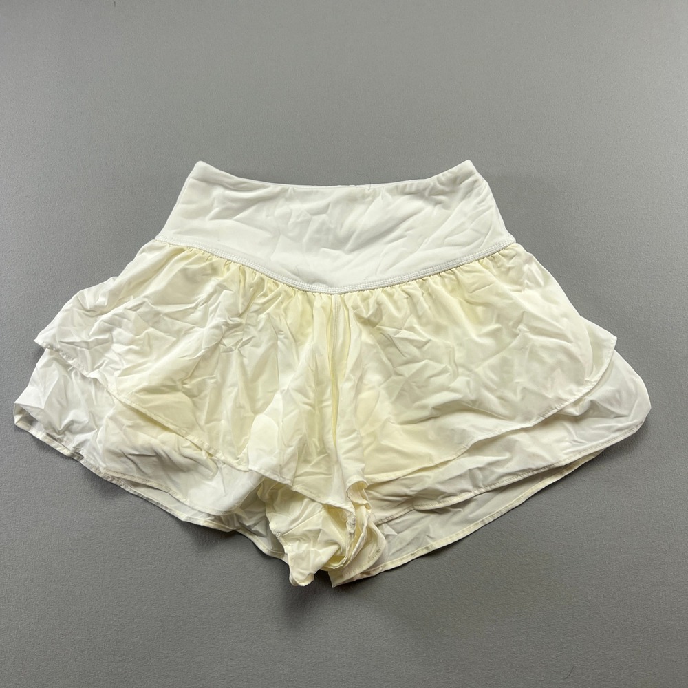 Aeropostale Air Soft Flutter Shorts Women Small Beige Stretch High Rise Slim Fit